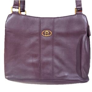 Etienne Aigner Women's Vintage Red Ox Blood Handmade Leather Shoulder Bag